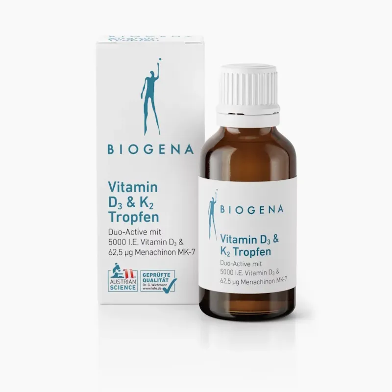[BIO_014.1] Vitamin D3 & K2 Tropfen von Biogena |   Immunsystem, Knochen, Zellteilung (ab 3 Stk. -7%)