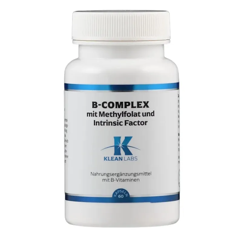 B-Complex mit Methylfolat und Intrinsic Factor von KLEAN LABS | Nervenstärke, Energie